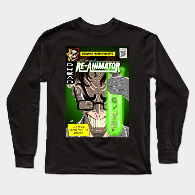 RE-ANIMATOR Cover Long Sleeve T-Shirt by Paranoia Prints